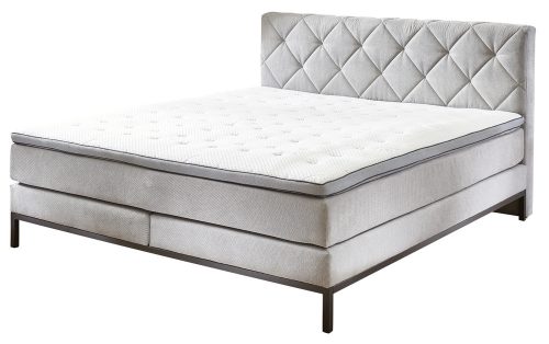 Sun garden boxspring Rockaway BX2180 kontinentális franciaágy, 180 x 200 cm, szürke