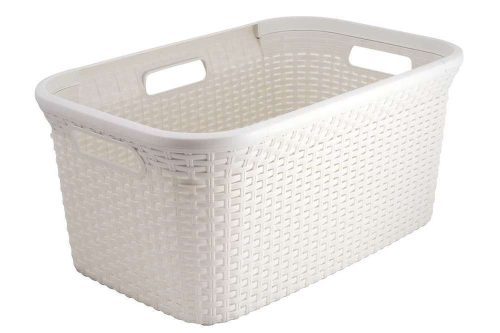 Curver Rattan style szennyeskosár 45L - krém