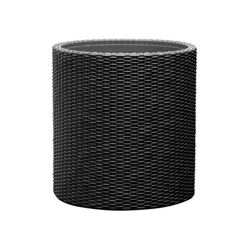 Keter Cylinder "S" polyrattan virágcserép - grafit