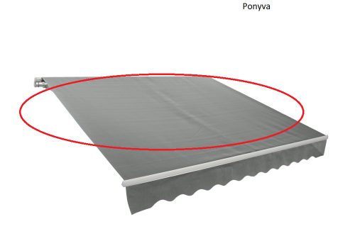 Rojaplast tartalék ponyva szövet napellenzőhöz 5x3m -  Szürke (P4512)