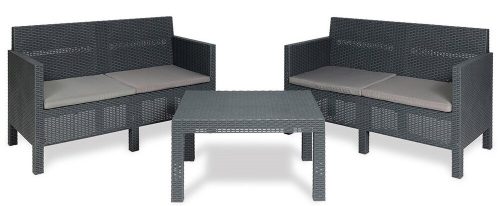 Toomax Penelope special seaters 4 grafit műrattan kerti négy személyes bútor garnitúra, grafit